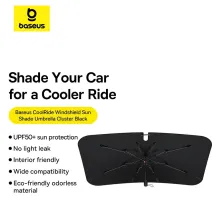 Сонцезахисна парасолька автомобільна Baseus CoolRide Windshield Sun Shade Umbrella Cluster Small Чорний