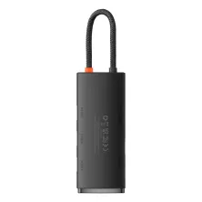 USB-хаб Baseus 5in1 Lite Series 5-Port Type-C HUB Adapter Type-C to USB3.0*3, Type-C(PD)*1, 4KHDMI Чорний