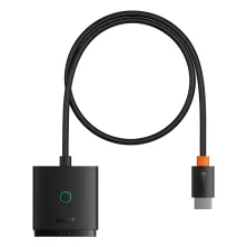 HDMI Світч розгалужувач Baseus AirJoy 2in1 Bidirectional HDMI to 4KHDMI*2 Switch кабель 1м Чорний