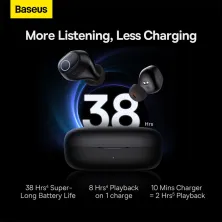 Бездротові Bluetooth навушники Baseus Bowie WM03 True Wireless TWS Earphones Чорний