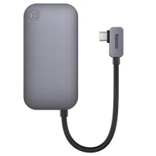 USB-хаб Baseus 4in1 PadJoy 4-Port Type-C HUB Adapter Type-C to USB3.0*1, Type-C*1, 4KHDMI, AUX Сірий