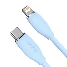 Кабель Baseus Jelly Liquid Silica Gel Fast Charging Data Cable Type-C to Lightning PD 20W 2m Блакитний