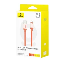 Кабель Baseus 0℃ Series Fast Charging Data Cable USB to Lightning 2.4A 2m Помаранчевий
