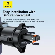 Автотримач для телефона Baseus Metal Age3 Gravity Air Outlet Version в повітропровід Сірий