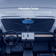 Солнцезащитный зонт автомобильный Baseus CoolRide Doubled-Layered Windshield Sun Shade Umbrella Pro Large Черный