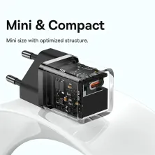 Сетевое зарядное устройство Baseus GaN5 Fast Charger 1C PD3.0 30W Type-C 3A Черный