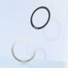 Магнитное кольцо Baseus Halo Series Magnetic Metal Ring с функцией Magsafe набор 2 штуки Серебристый