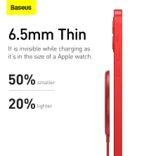 Бездротовий зарядний пристрій Baseus Simple Mini Magnetic з функцією MagSafe і Qi 15W Червоний