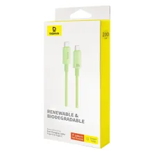 Кабель Baseus Habitat Series Fast Charging Data Cable Type-C to Type-C 100W 20V 5A 2m Салатовый