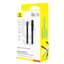 Кабель Baseus MVP 3 Series Fast Charging Data Cable Type-C to Type-C 100W 20V 5A 2m Чорний