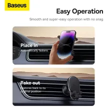 Автодержатель для телефона Baseus Stable Gravitational Car Mount Air Vent Version в воздуховод (SUWX020001) Черный