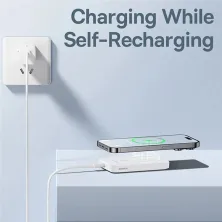УМБ Baseus Magnetic Mini Wireless Fast Charge 2in1 5000mAh 20W 2.4A QC3.0+PD3.0 з Бездротовою зарядкою Qi 15W Білий