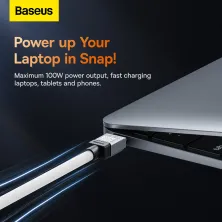 Кабель Baseus CoolPlay Series Fast Charging Data Cable Type-C to Type-C 100W 20V 5A 1m Білий