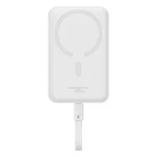 УМБ Baseus Magnetic Mini Wireless Fast Charge 10000mAh 30W 3A QC3.0+PD3.0 з функцією MagSafe та Qi 15W і Type-C 30W кабелем Білий