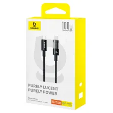 Кабель Baseus Gem Series Fast Charging Data Cable Type-C to Type-C 100W 20V 5A 2m Чорний