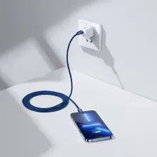 Кабель Baseus Crystal Shine Series Fast Charging Data Cable Type-C to Lightning PD 20W 2m Синій