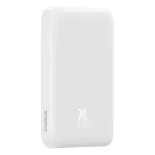 УМБ Baseus Magnetic Mini Wireless Fast Charge 2in1 5000mAh 20W 2.4A QC3.0+PD3.0 з Бездротовою зарядкою Qi 15W Білий