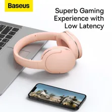 Беспроводные Bluetooth наушники Baseus Encok D02 Pro Розовый