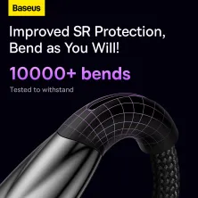 Кабель Baseus Glimmer Series Fast Charging Data Cable Type-C to Type-C 100W 20V 5A 1m Чорний