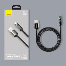 Кабель Baseus Display Series Fast Charging Data Cable USB to Type-C 66W 11V 6A 1m Черный