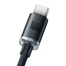 Кабель Baseus Crystal Shine Series Fast Charging Data Cable USB to Type-C 100W 20V 5A 1.2m Чорний