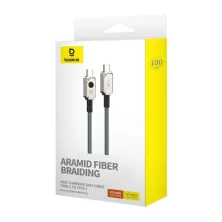 Кабель Baseus Unbreakable Series Fast Charging Data Cable Type-C to Type-C 100W 20V 5A 1m Сірий