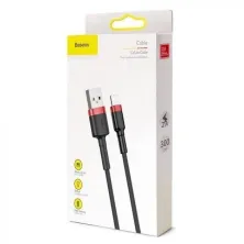 Кабель Baseus Cafule Cable USB to Lightning 2A 3m Чорно-Червоний