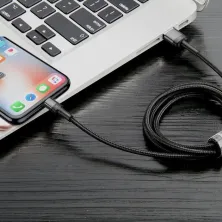 Кабель Baseus Cafule Cable Special Edition USB to Lightning 2.4A 1m Сірий