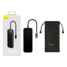 USB-хаб Baseus 7in1 AcmeJoy 7-Port Type-C HUB Adapter Type-C to USB3.0*2, USB2.0*2, Type-C*1, 4KHDMI, TF, SD Сірий