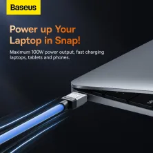 Кабель Baseus CoolPlay Series Fast Charging Data Cable Type-C to Type-C 100W 20V 5A 1m Синій