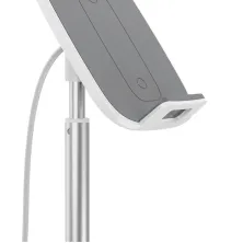 Бездротовий зарядний пристрій Baseus Literary Youth Desktop Bracket з технологією Qi 15W Сріблястий