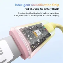Кабель Baseus Discolor Series Fast Charging Data Cable USB to Lightning 2.4A 1m Жовтий