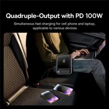 Пускозарядное устройство Бустер Baseus Super Energy Ultra Car Jamp Starter 3in1 12V 26800mAh 3000A с функцией Павербанка 100W 20V/5A и LED фонарика Черный