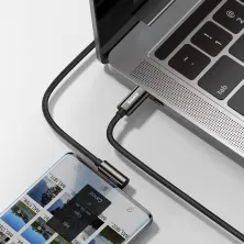 Кабель Baseus Legend Series Elbow Fast Charging Data Cable Type-C to Type-C 100W 20V 5A 1m Чорний