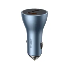 Автомобильное зарядное устройство Baseus Golden Contactor Pro Triple Fast Charger Car Charger 65W USB+2Type-C Голубой