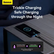 Кабель Baseus Glimmer Series Fast Charging Data Cable USB to Type-C 100W 20V 5A 1m Черный