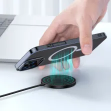 Бездротовий зарядний пристрій Baseus Simple Mini2 Magnetic з функцією MagSafe і Qi 15W Чорний
