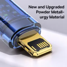 Кабель Baseus Explorer Series Auto Power-Off Fast Charging Data Cable USB to Lightning 2.4A 1m Синий