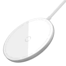 Бездротовий зарядний пристрій Baseus Simple Mini Magnetic з функцією MagSafe і Qi 15W Білий