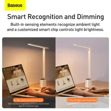Настільна лампа Baseus LED Smart Eye Reading Desk Lamp із вбудованим акумулятором 2200 mAh Білий