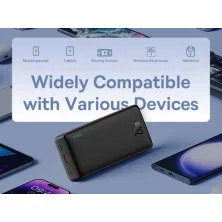 УМБ Baseus Airpow Fast Charge 20000mAh 20W 3A с технологией QC3.0+PD3.0 USB+Type-C + Кабель USB to Type-C Черный