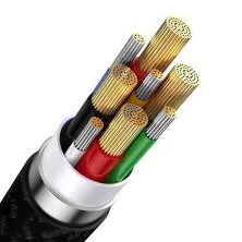 Кабель Baseus Flash Series 2 3-in-2 Fast Charging Data Cable  USB+Type-C to Lightning+Type-C+MicroUSB 100W 1.2m Черный