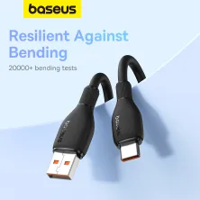 Кабель Baseus Pudding Series Fast Charging Data Cable USB to Type-C 100W 20V 5A 2m Черный