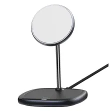 Бездротовий зарядний пристрій Baseus Swan Magnetic з функцією MagSafe і Qi 15W Чорний