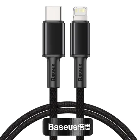 Кабель Baseus High Density Braided Fast Charging Data Cable Type-C to Lightning PD 20W 1m Черный
