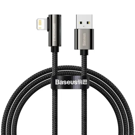Кабель Baseus Legend Series Fast Charging Elbow Cable USB to Lightning 2.4A 1m Чорний