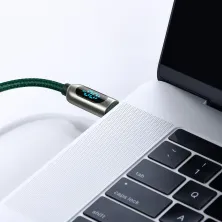 Кабель Baseus Display Series Fast Charging Data Cable Type-C to Type-C 100W 20V 5A 1m Зелений