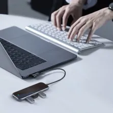USB-хаб Baseus 5in1 Multi-functional 5-Port Type-C HUB Adapter Type-C to USB3.0*3, Type-C(PD)*1, 4KHDMI Сірий
