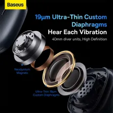 Беспроводные Bluetooth наушники Baseus Bowie H2 с функцией шумоподавления ANC Серый