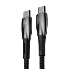 Кабель Baseus Glimmer Series Fast Charging Data Cable Type-C to Type-C 100W 20V 5A 2m Чорний